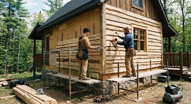 Log Siding Installation in Milner, GA